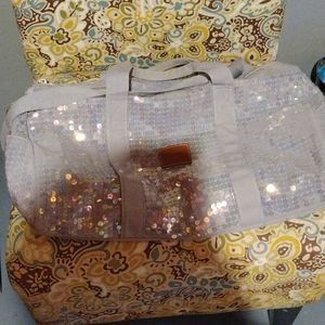 Vs pink sequence duffle bag